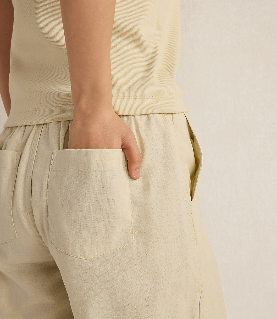 Haven Well Within Organic Cotton Linen Barrel Leg Pants