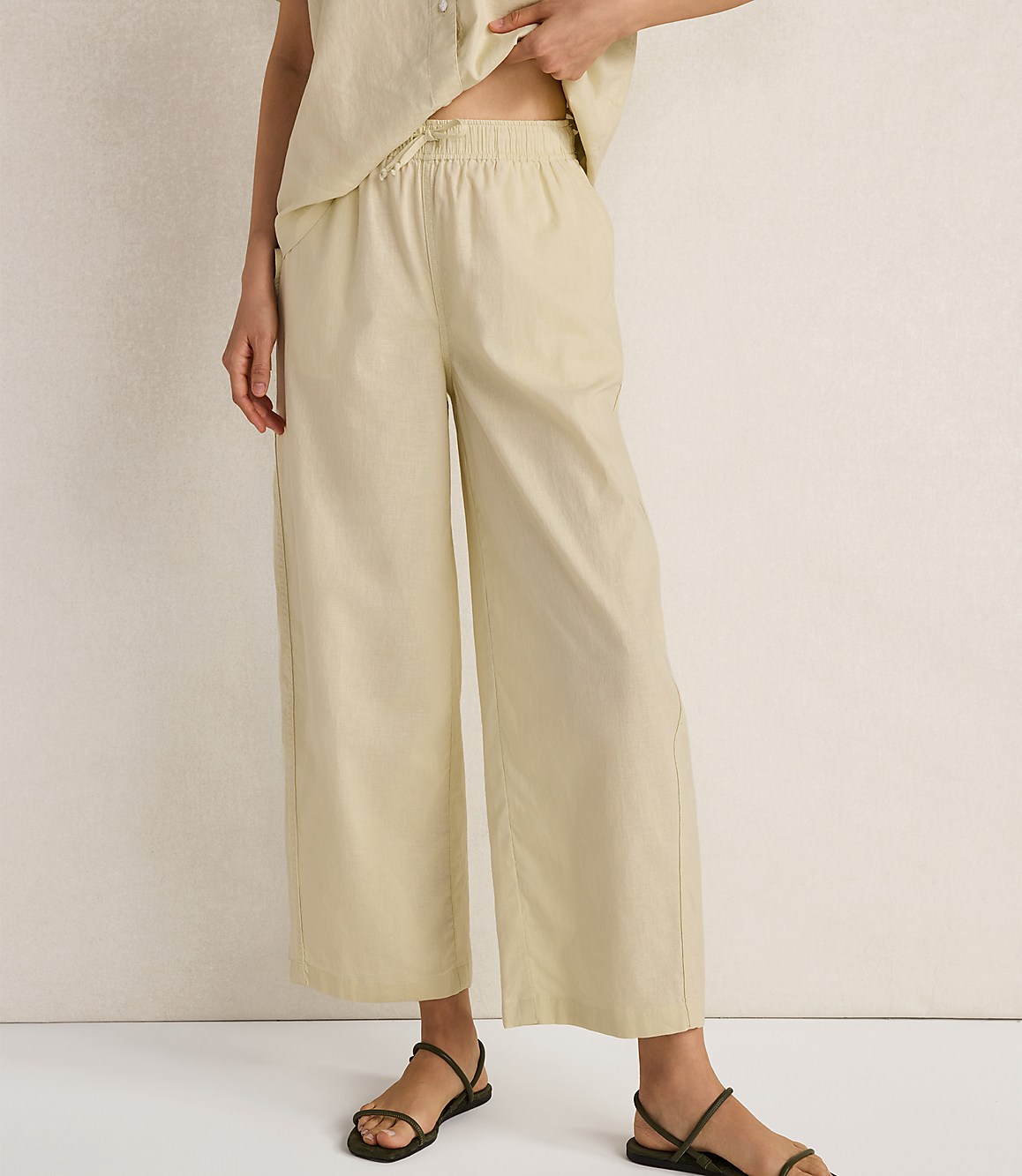 Haven Well Within Organic Cotton Linen Barrel Leg Pants