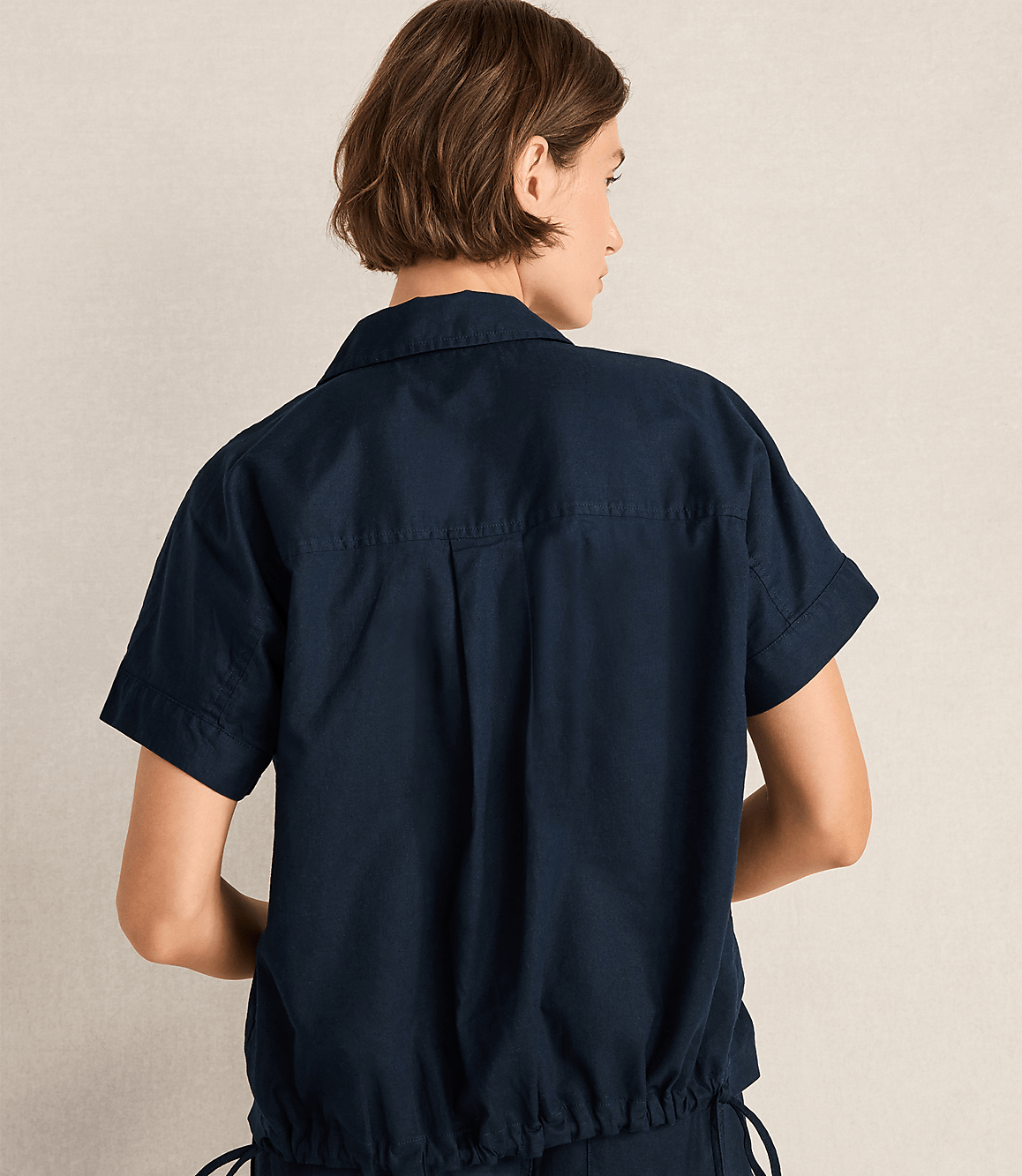 Haven Well Within Organic Cotton Linen Button-Down Top