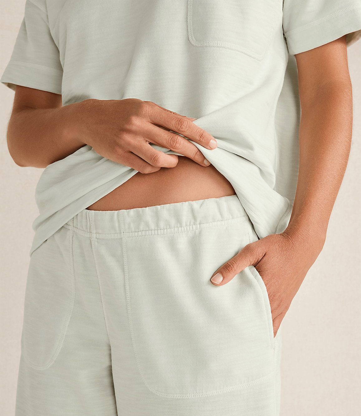 Haven Well Within Garment-Dyed Organic Cotton Slub Terry Pants