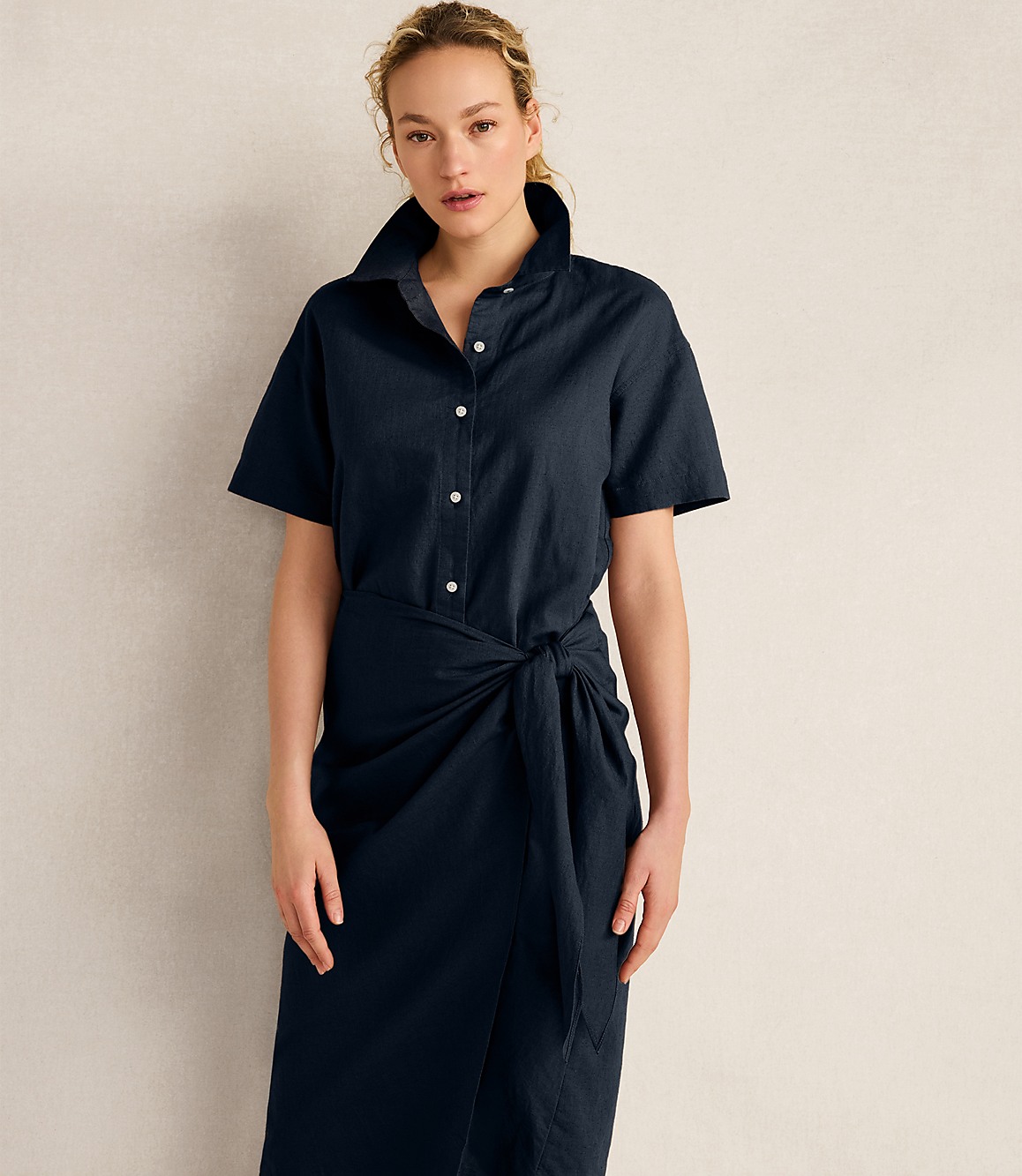 Haven Well Within Organic Cotton Linen Wrap Dress