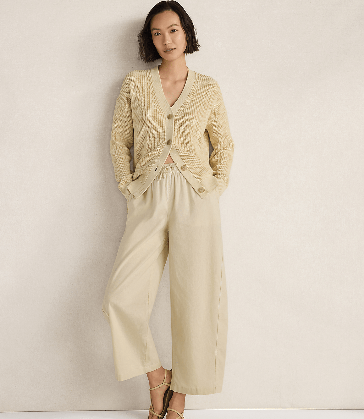Haven Well Within Organic Cotton Shaker Stitch Cardigan
