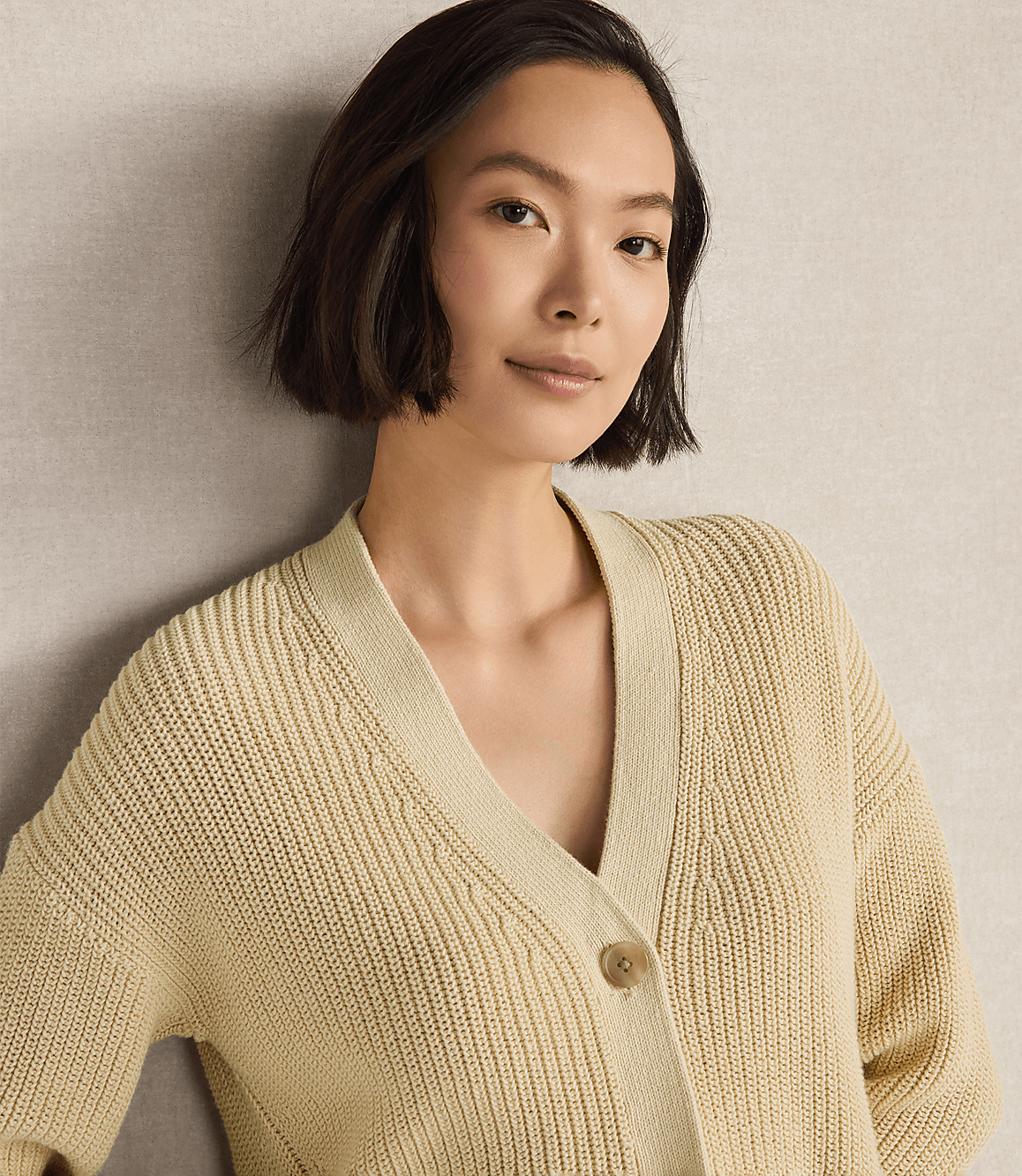 Haven Well Within Organic Cotton Shaker Stitch Cardigan