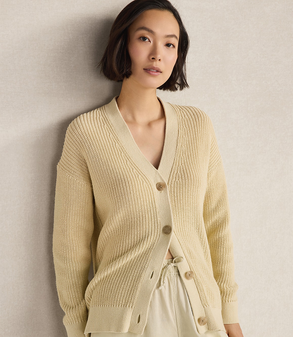 Haven Well Within Organic Cotton Shaker Stitch Cardigan
