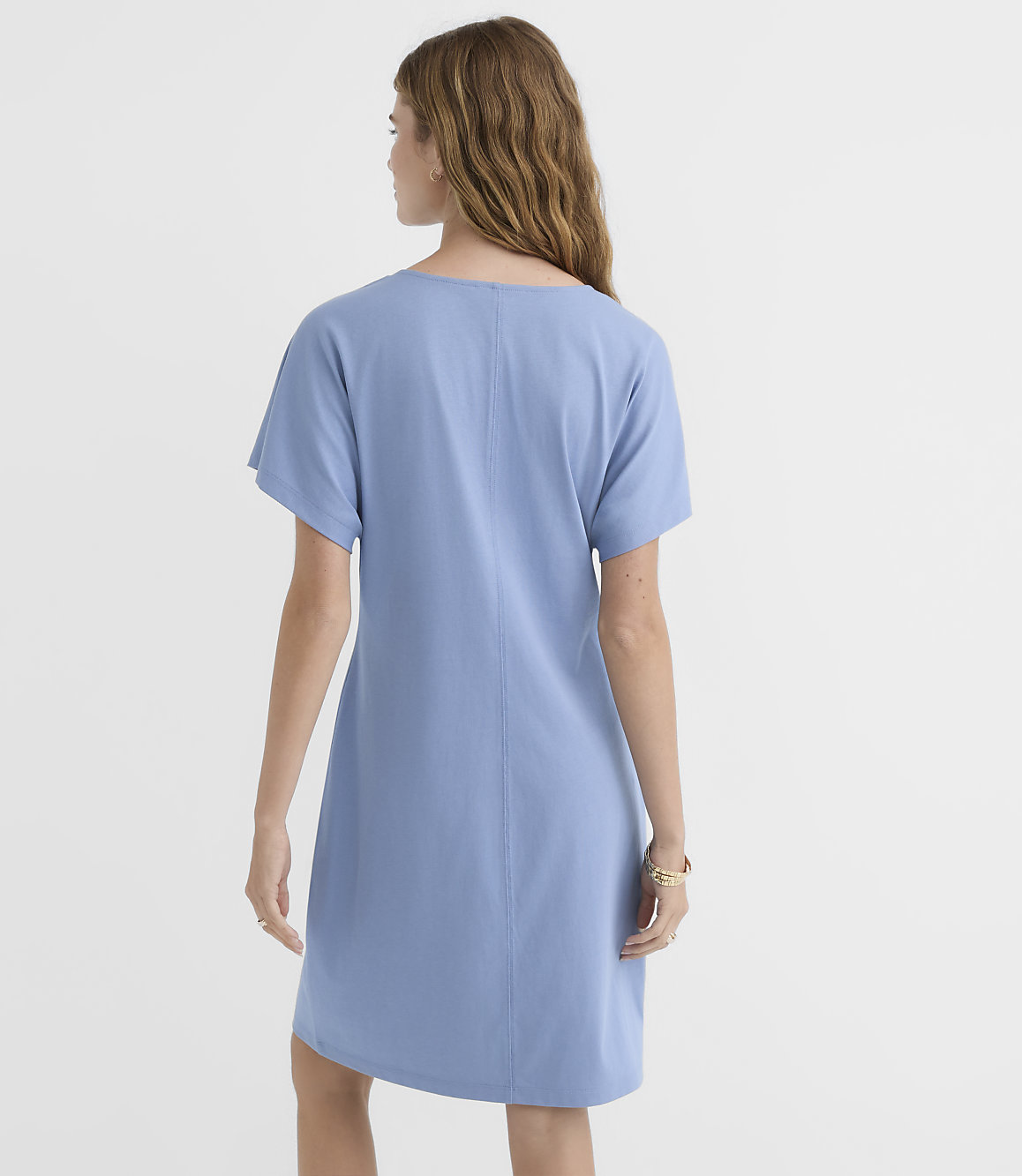 Petite Dolman Mini V-Neck Tee Dress