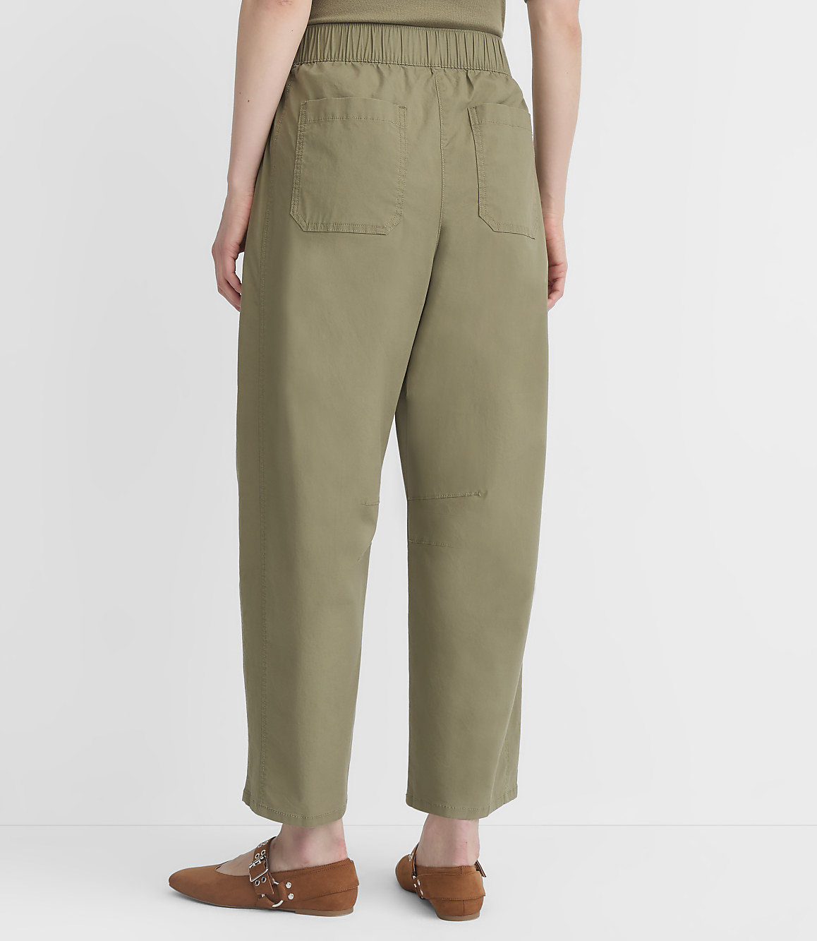 Petite Utility Pull On Barrel Pants in Twill