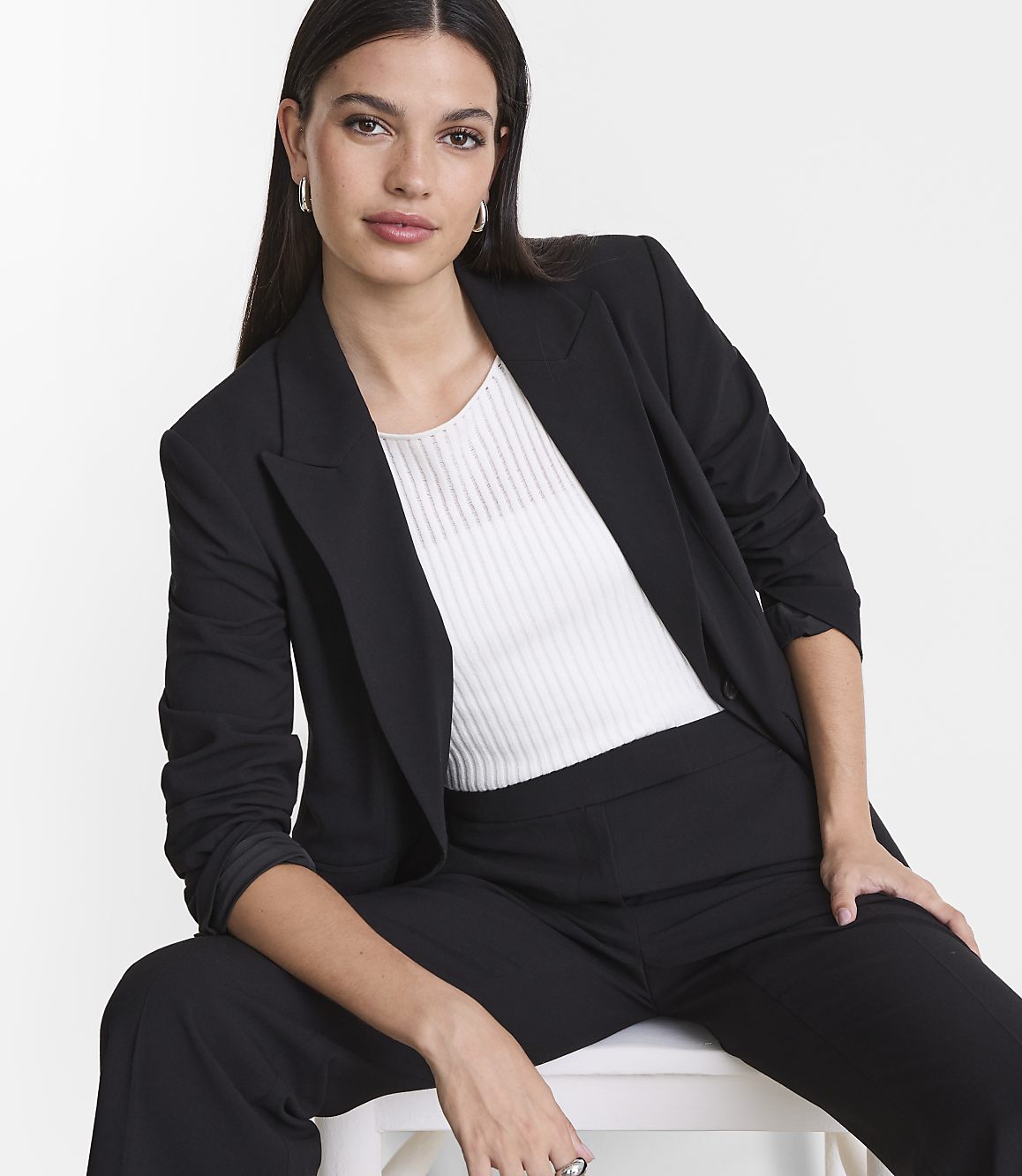 Petite LOFT Versa Seasonless Stretch Nipped Waist Blazer