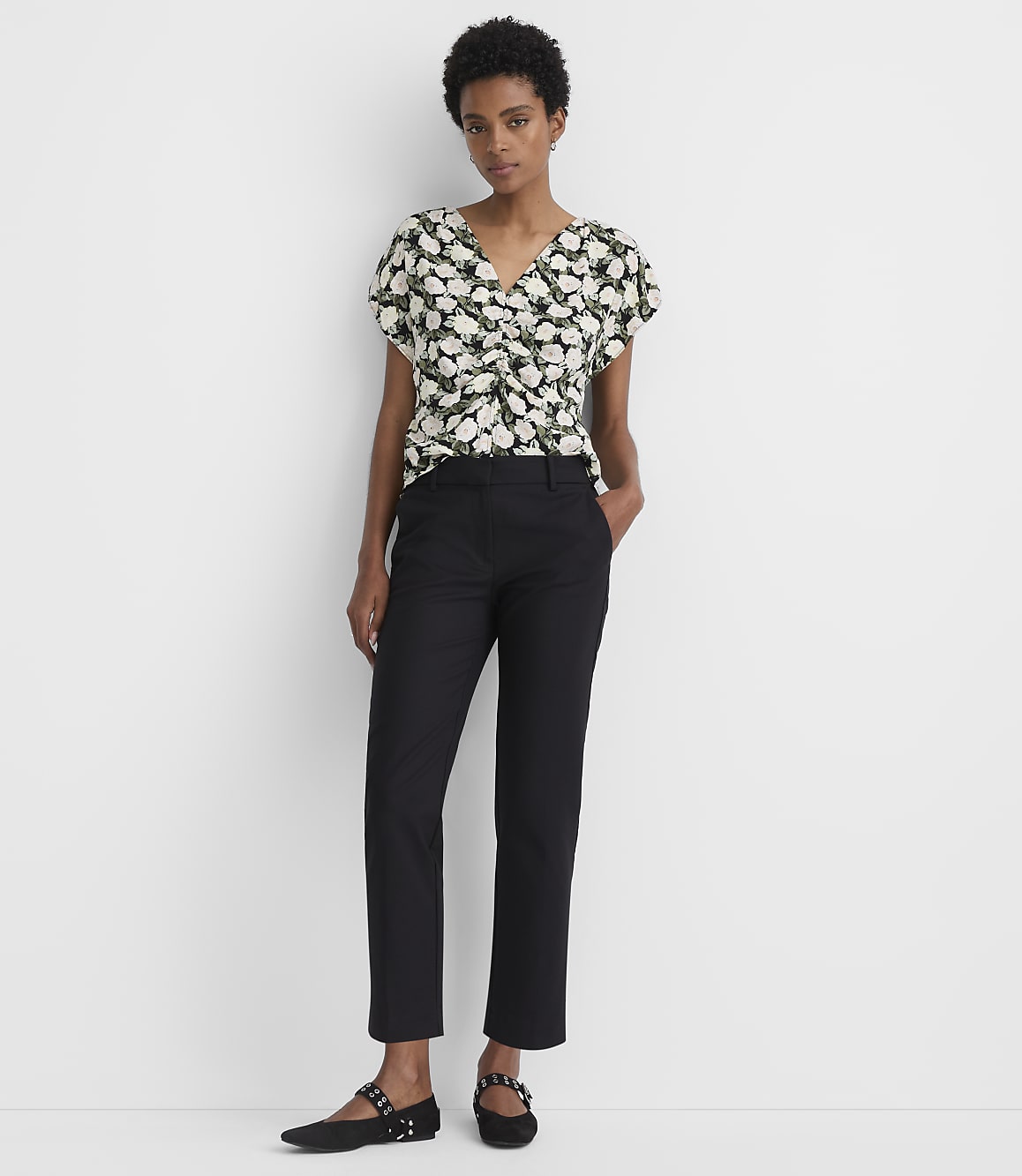 Petite Riviera Slim Pants in Doubleweave