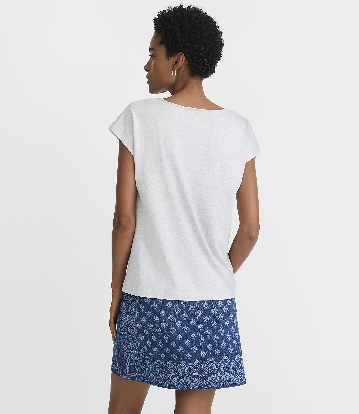 Petite Heathered Modern Wedge Tee