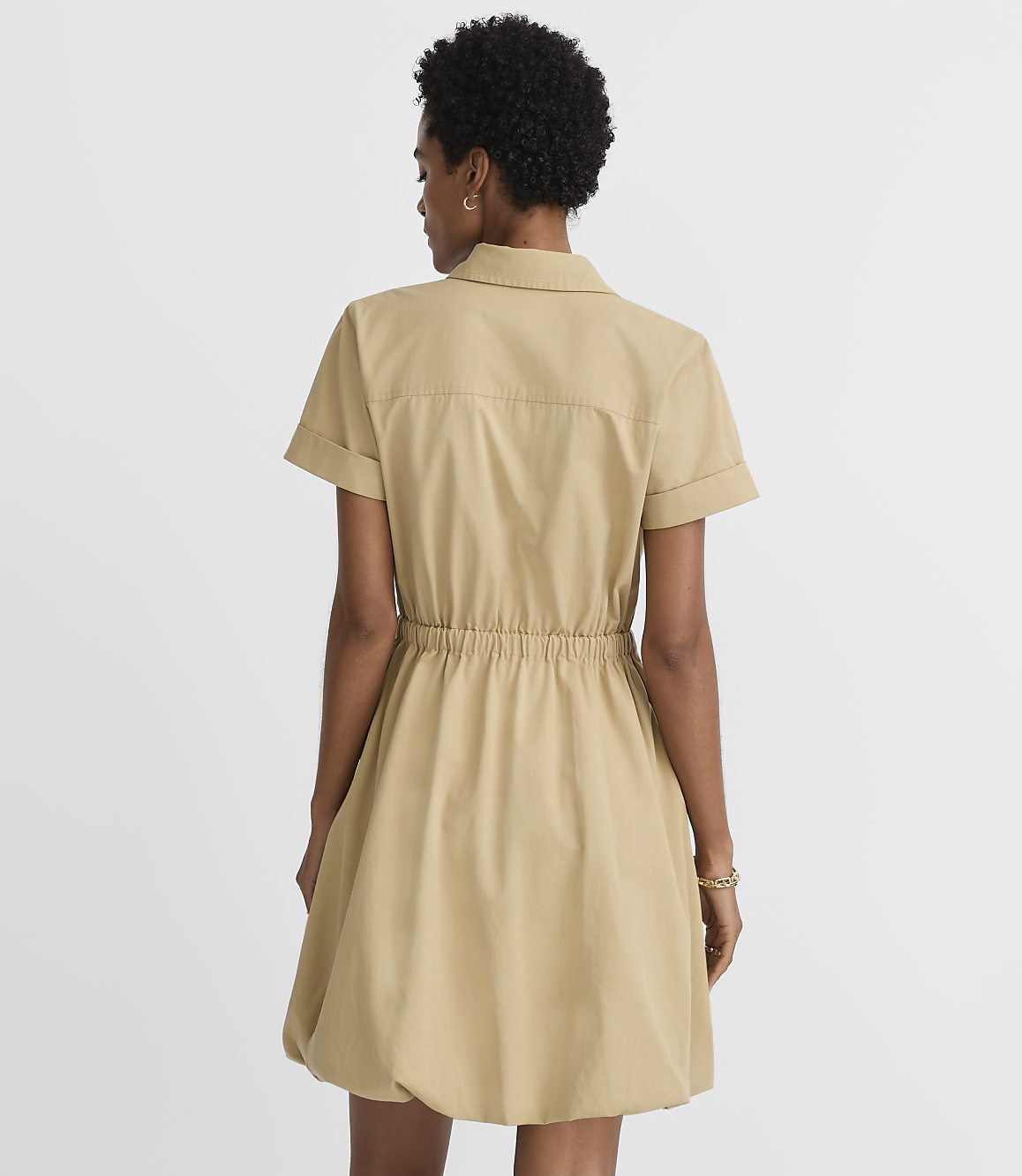 Tall Bubble Hem Mini Pocket Shirtdress