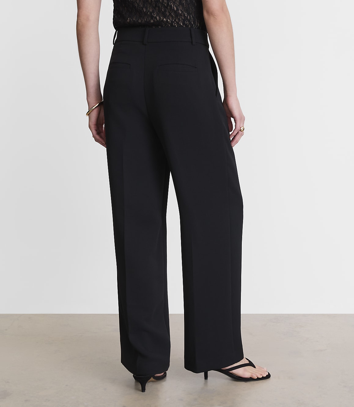 Petite LOFT Versa Crepe Drape Pleated Relaxed Straight Pants