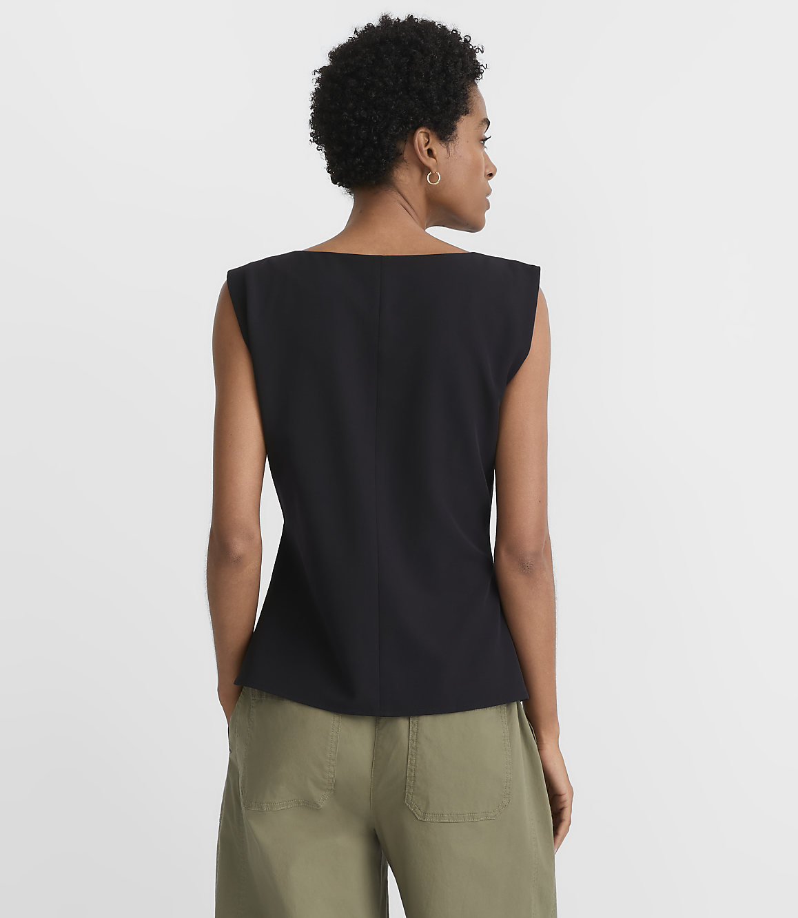Petite Belted Boatneck Blouse