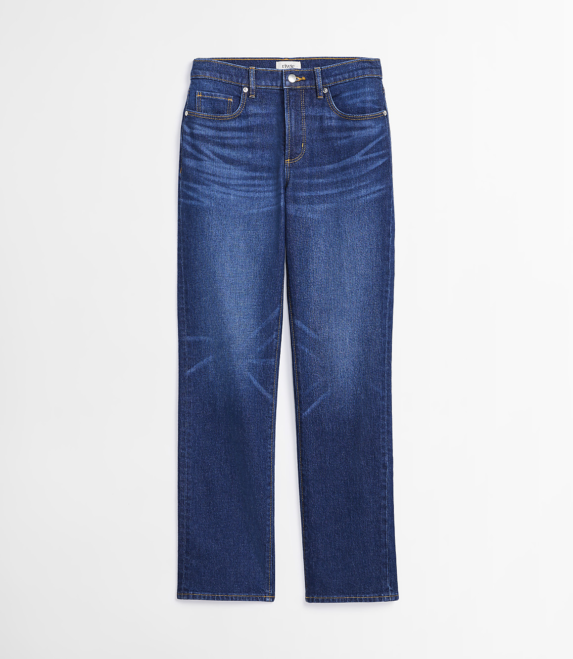 Rivete Tall Mid Rise Stovepipe Jeans in Classic Mid Wash