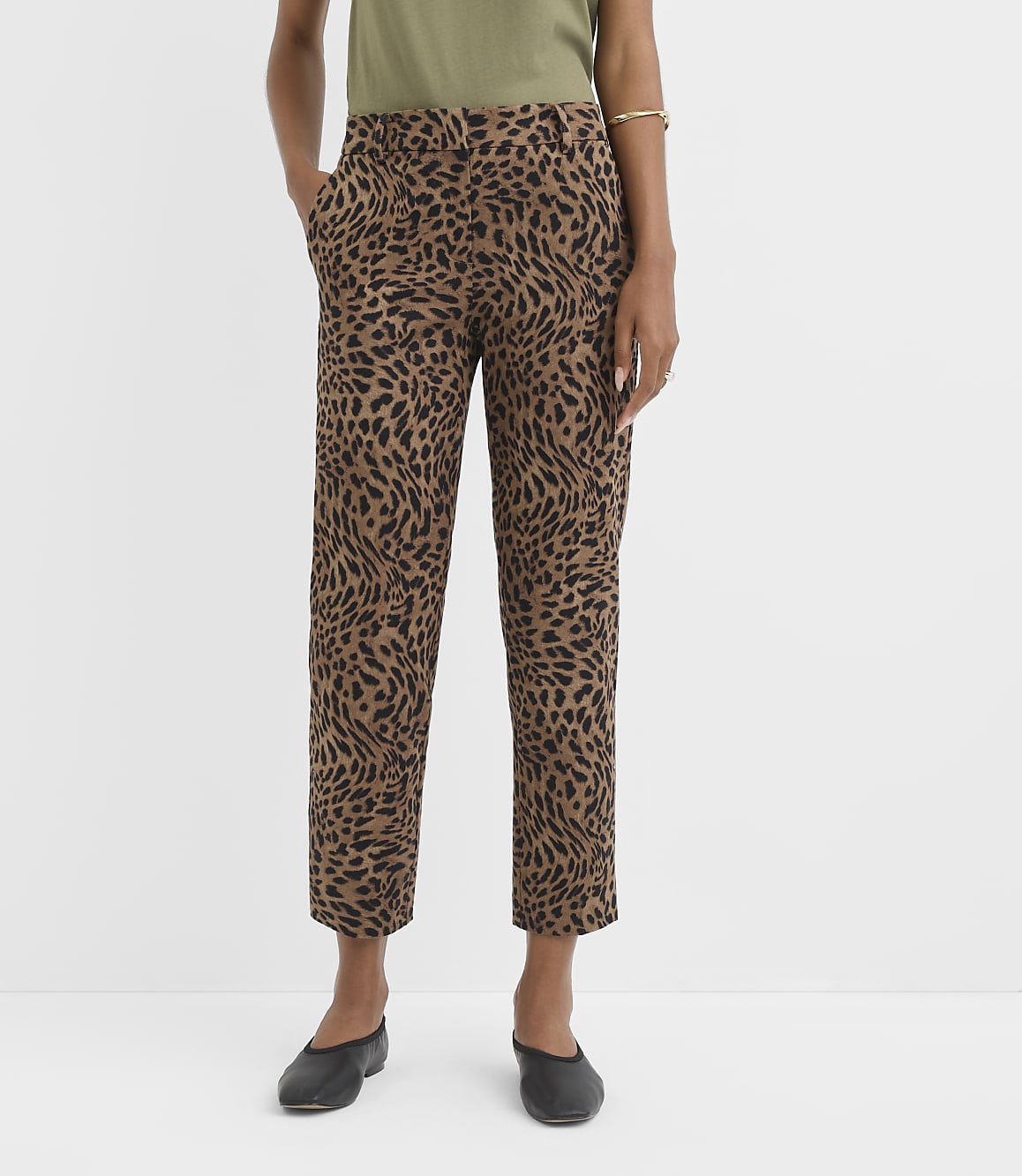 Petite Riviera Slim Pants in Leopard Print