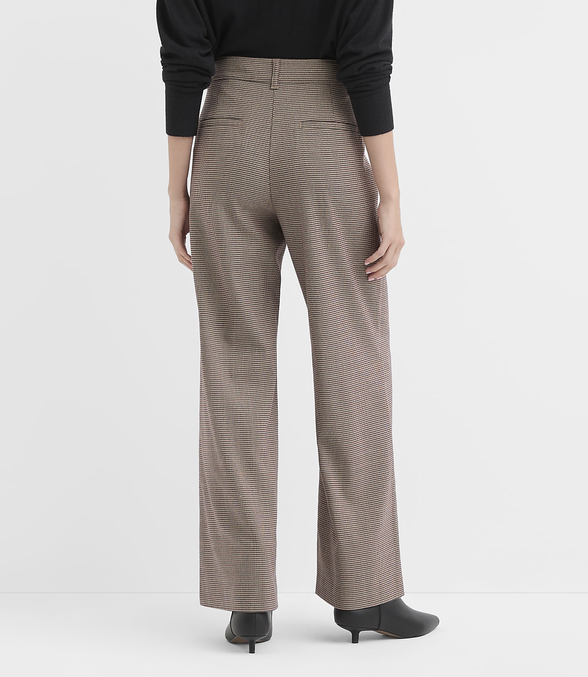 Petite Palmer Wide Leg Pants in Houndstooth