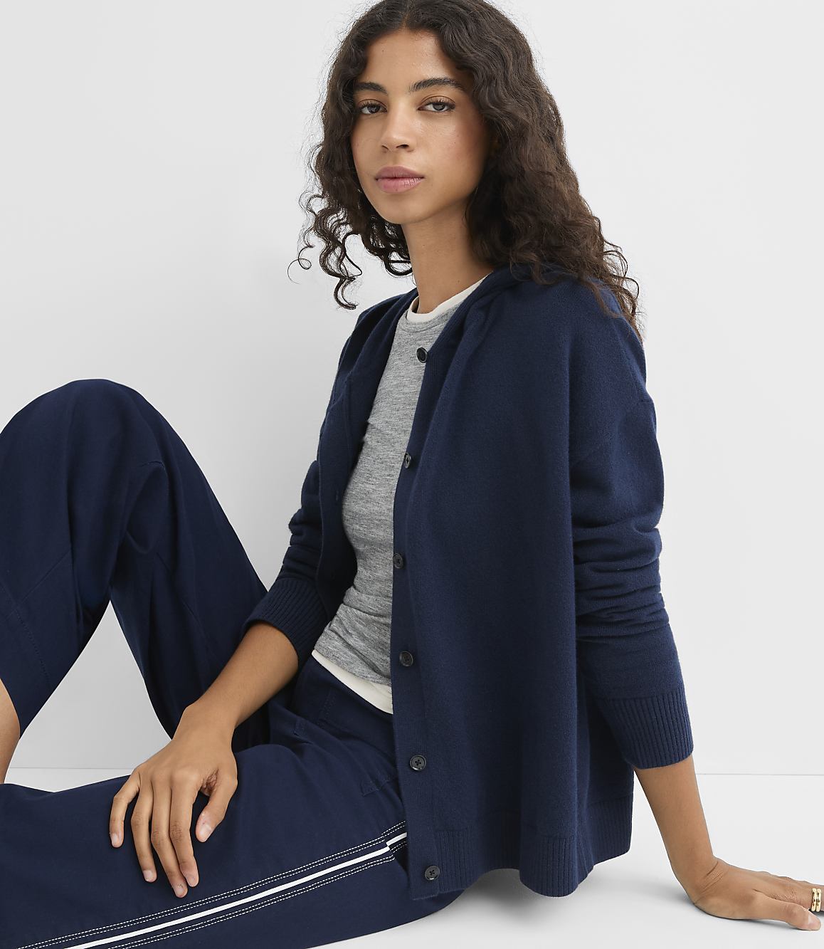 Petite Hoodie Cardigan