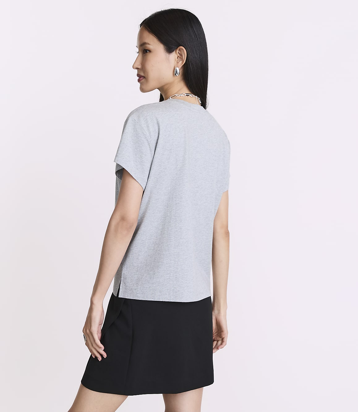 Petite LOFT Versa Relaxed Jersey Crew Tee