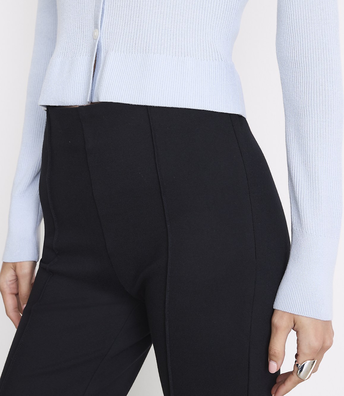 Petite LOFT Versa Pintucked Ponte Deluxe Flare Pants