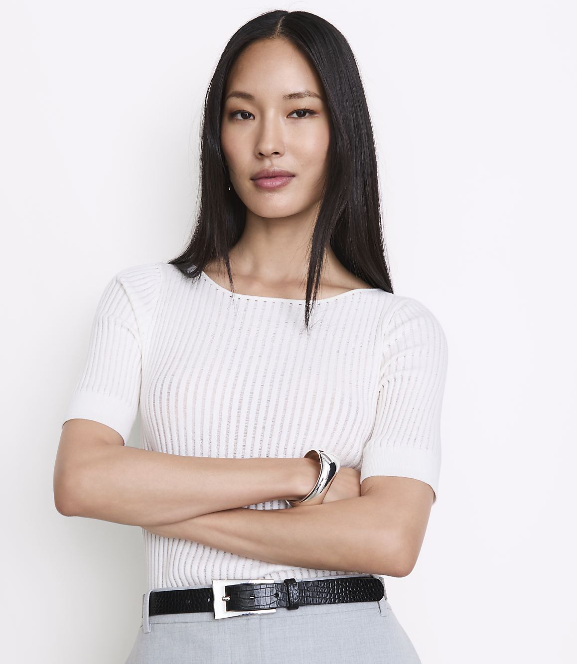 Petite LOFT Versa Elbow Sleeve Sweater