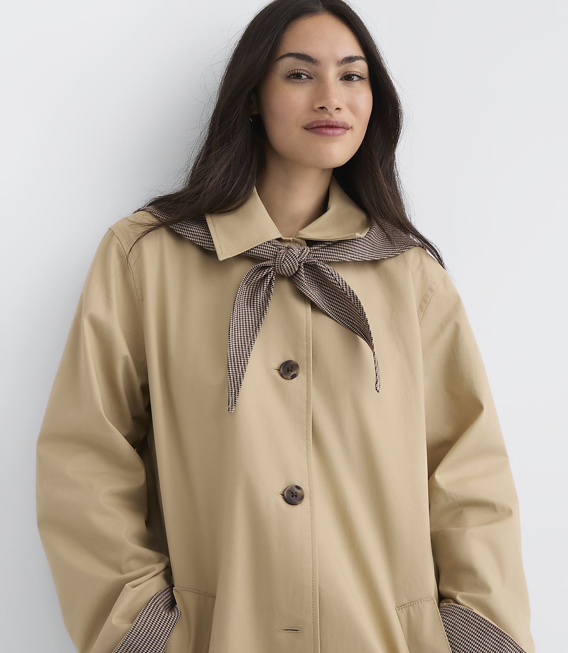 Petite Scarf Car Coat