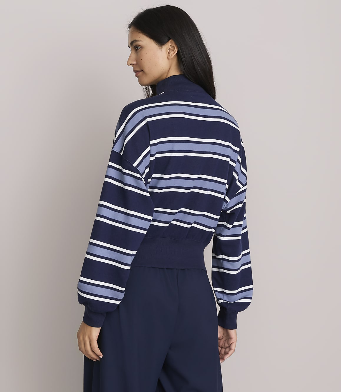 Petite Lou & Grey Rugby Stripe Terrysoft Sweatshirt