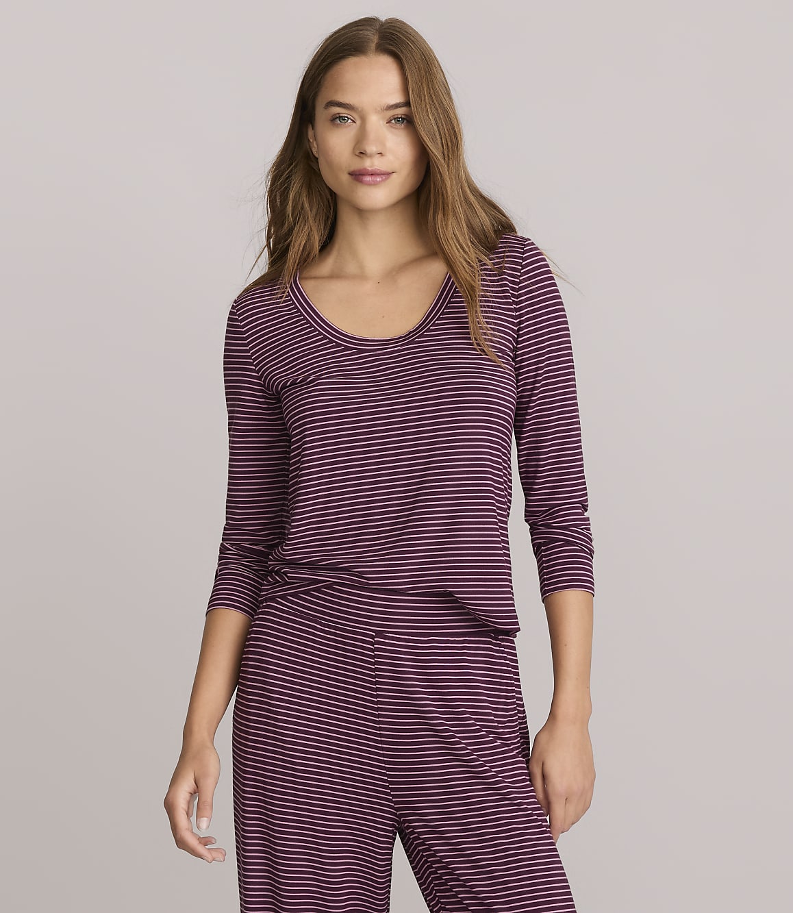 Petite Lou & Grey Striped Essential Modal Pajama Tee