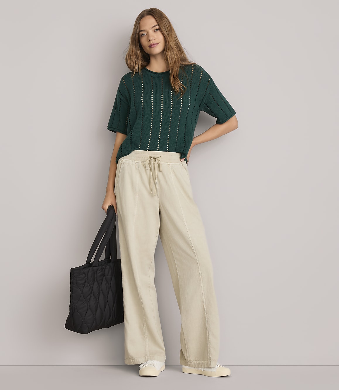 Petite Lou & Grey Softened Denim Wide Leg Pants