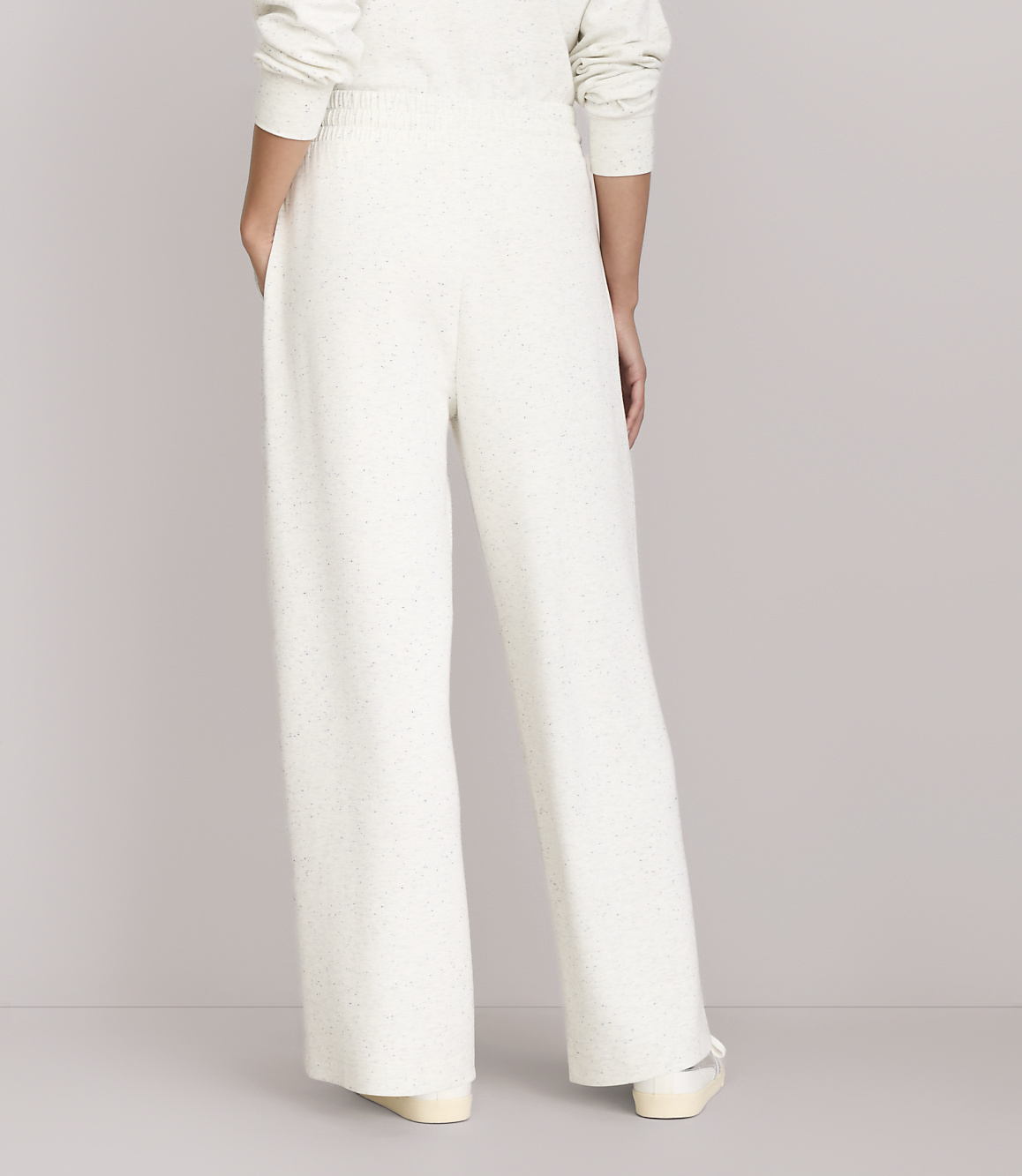 Petite Lou & Grey Flecked Scubasoft Wide Leg Pants