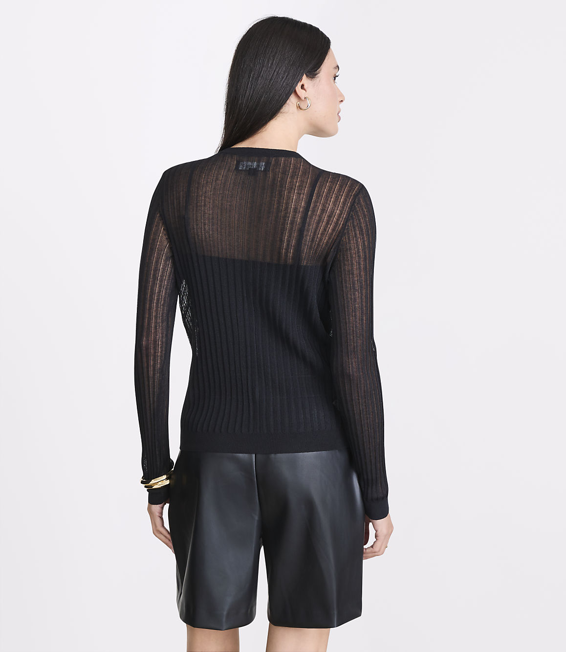 Petite LOFT Versa Ribbed Henley Sweater