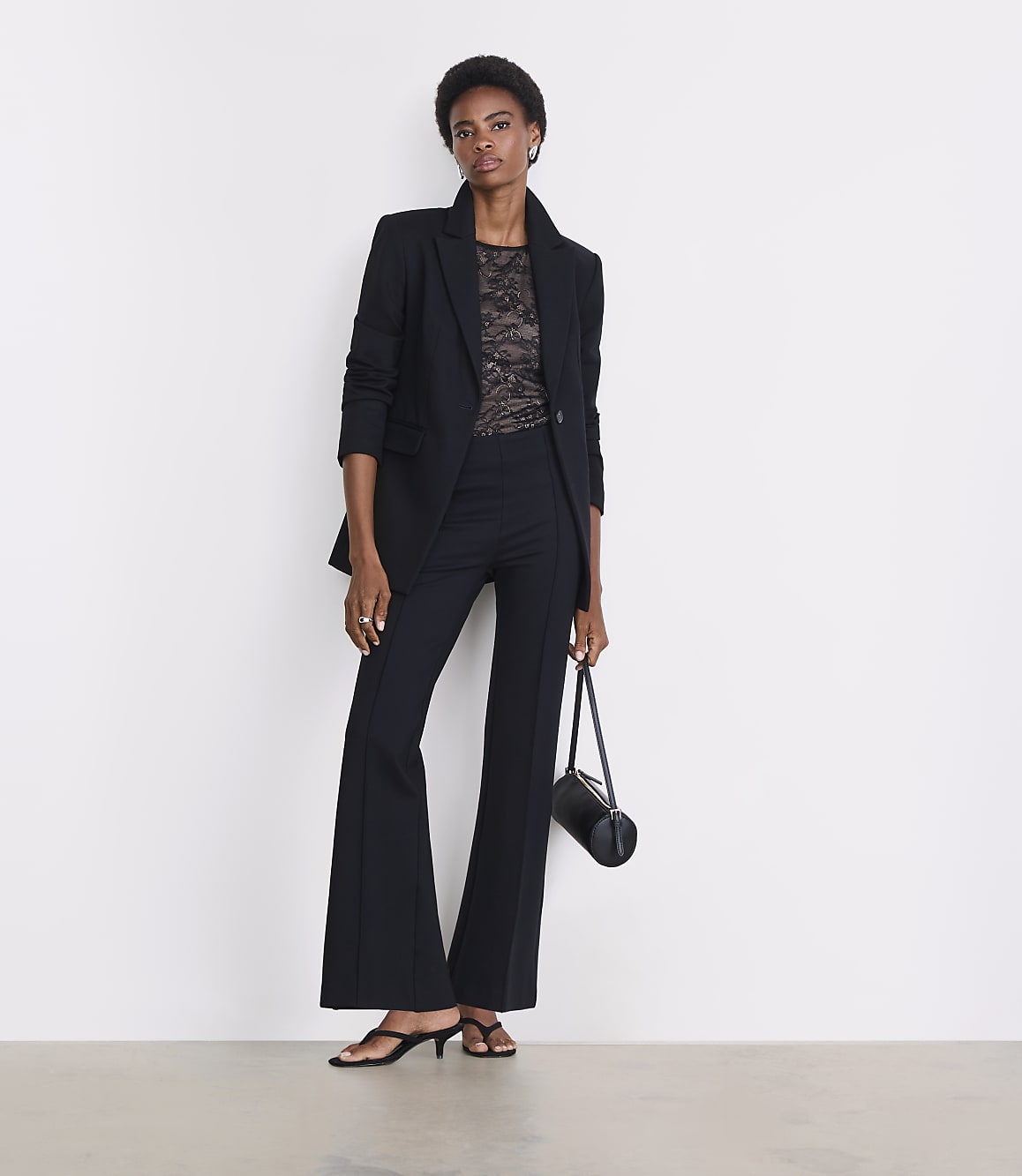 Petite LOFT Versa Ponte Deluxe Seamed Waist Blazer