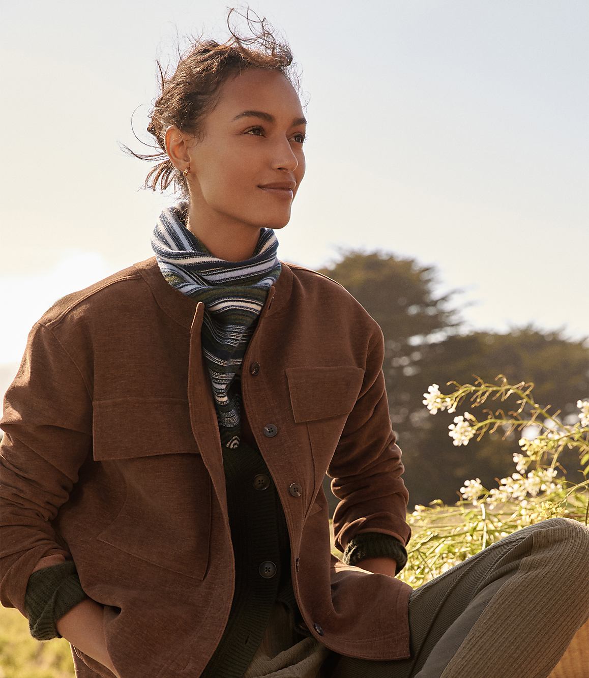 Haven Well Within Cashmere Striped Triangle Scarf