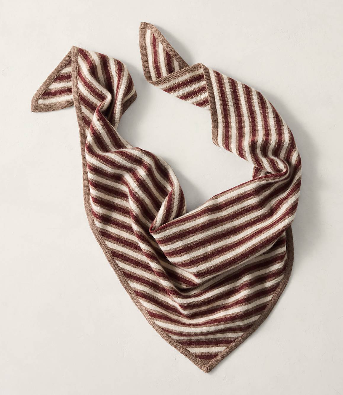 Haven Well Within Wool and Cashmere Striped Triangle Scarf