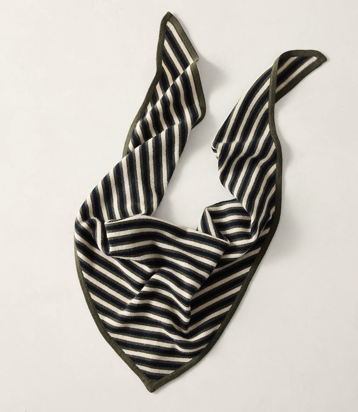 Haven Well Within Wool and Cashmere Striped Triangle Scarf