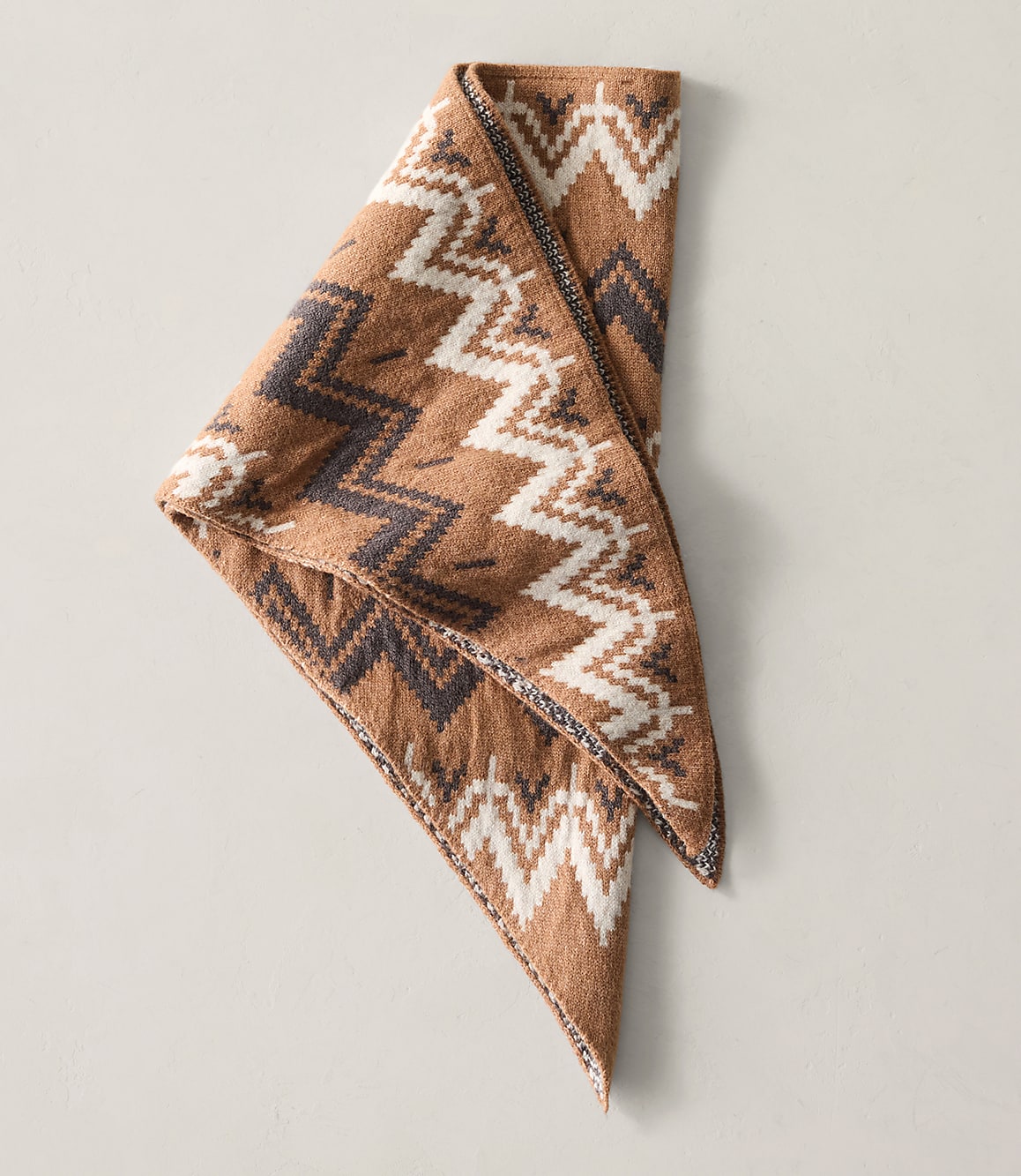 Haven Well Within Cotton Blend Fair Isle Triangle Scarf