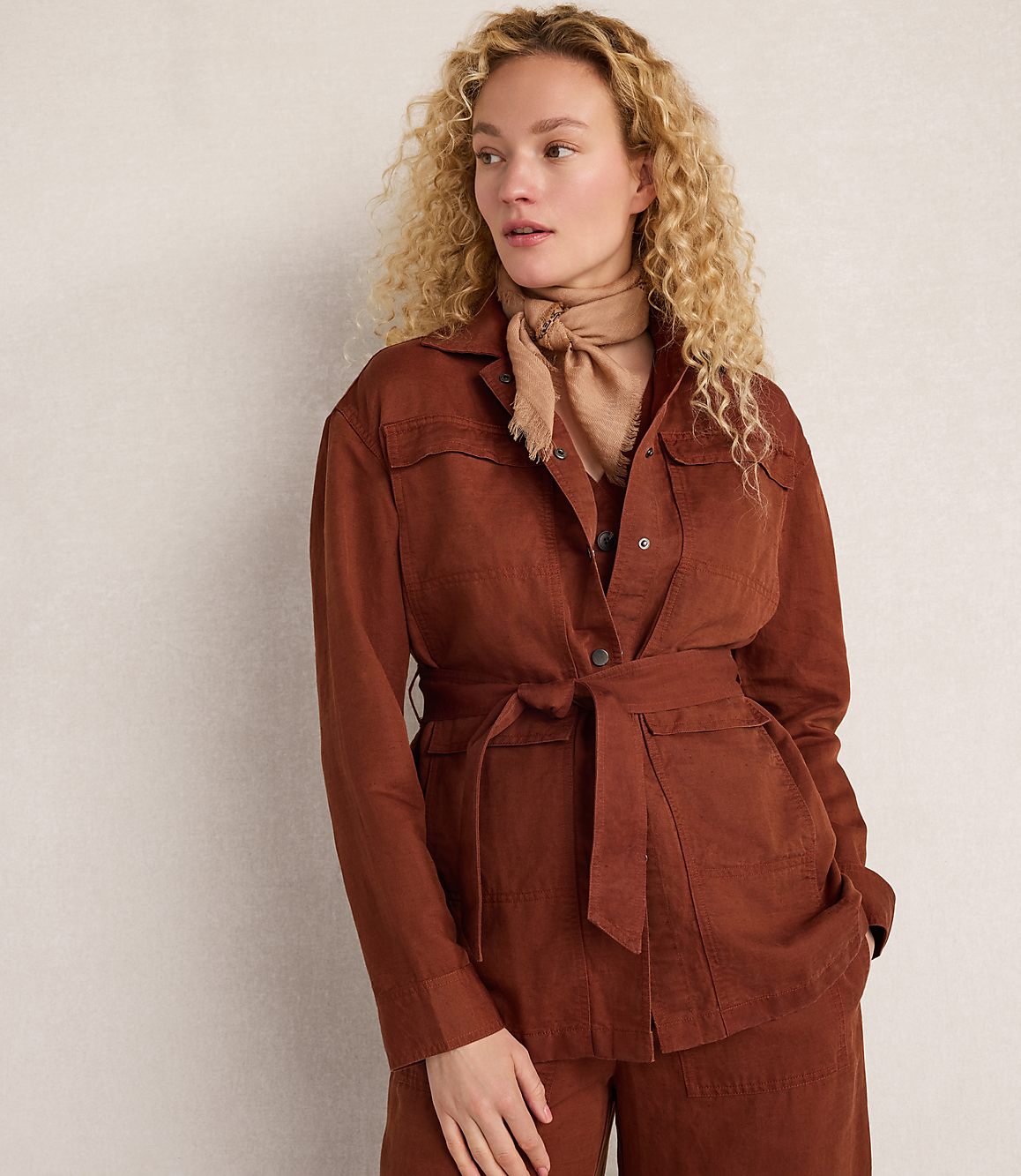 Haven Well Within Linen Blend Dobby Field Jacket