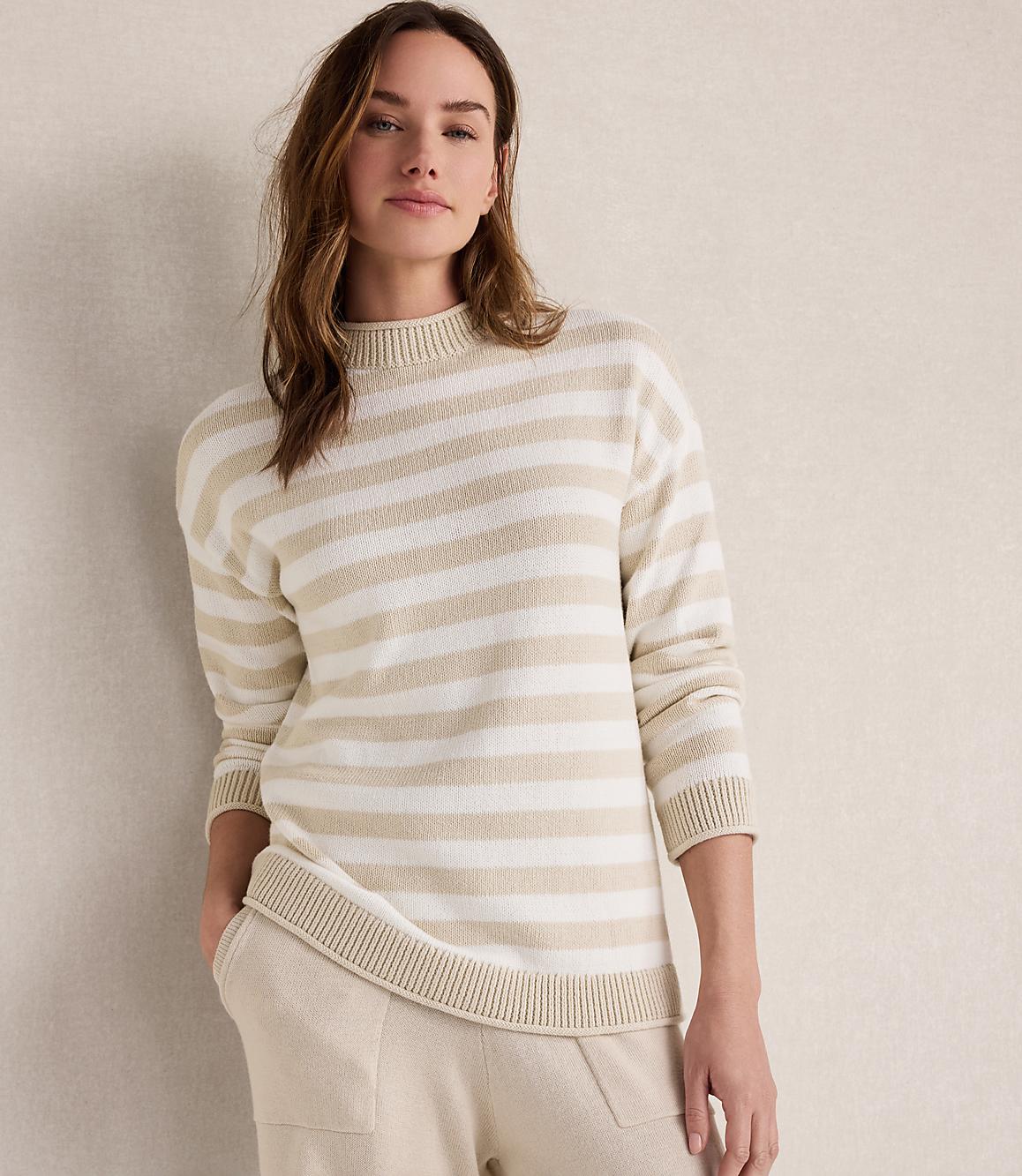 Haven Well Within Organic Cotton Heritage Striped Roll Neck Sweater