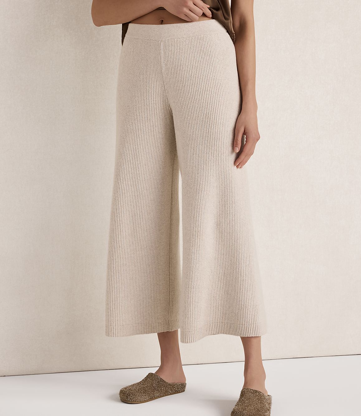 Haven Well Within Cotton Blend Ribbed Wide Leg Pants