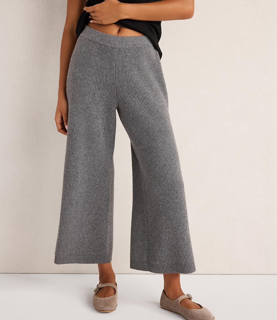 Haven Well Within Cotton Blend Ribbed Wide Leg Pants