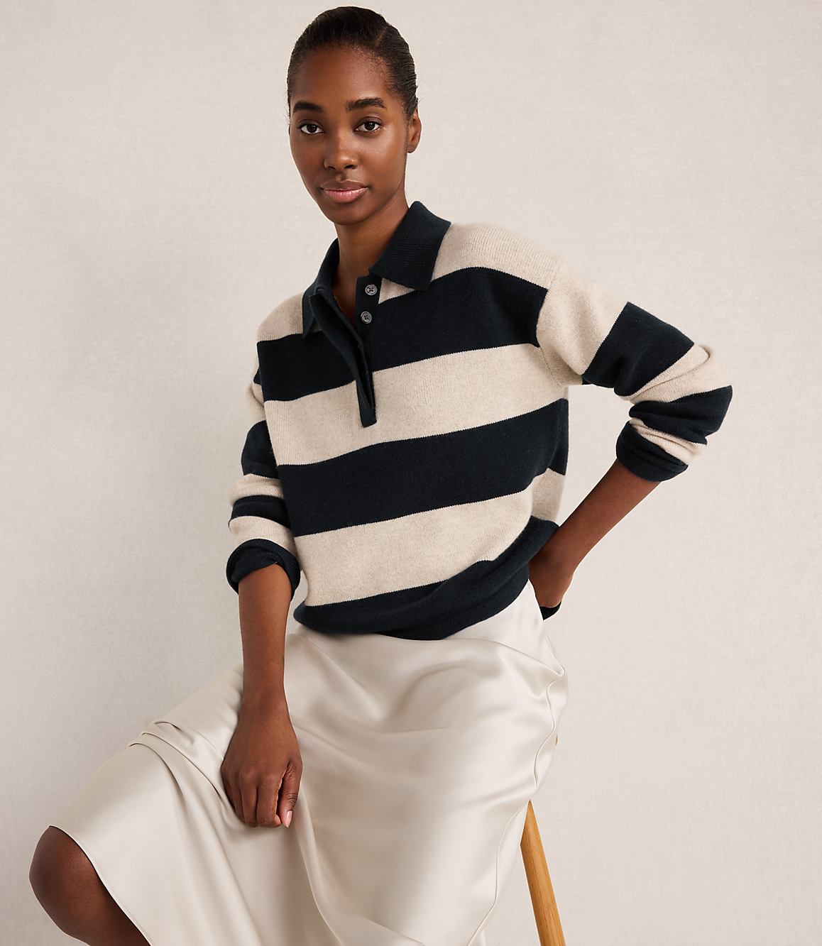 Haven Well Within Cashmere Rugby Striped Sweater