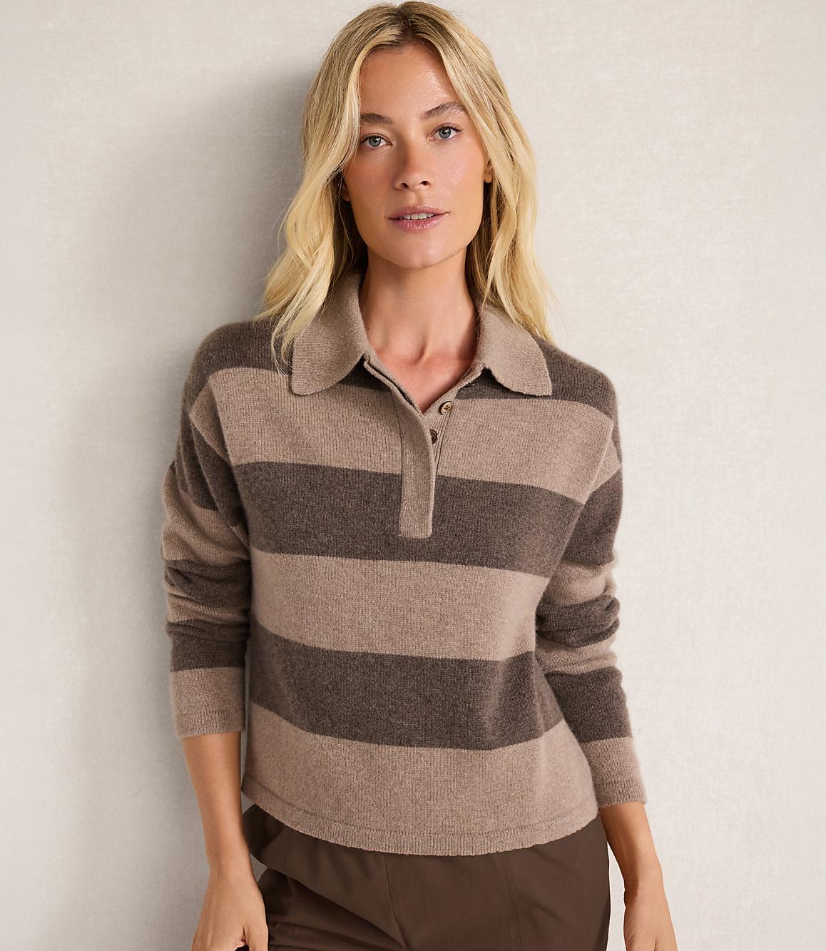 Haven Well Within Cashmere Rugby Striped Sweater