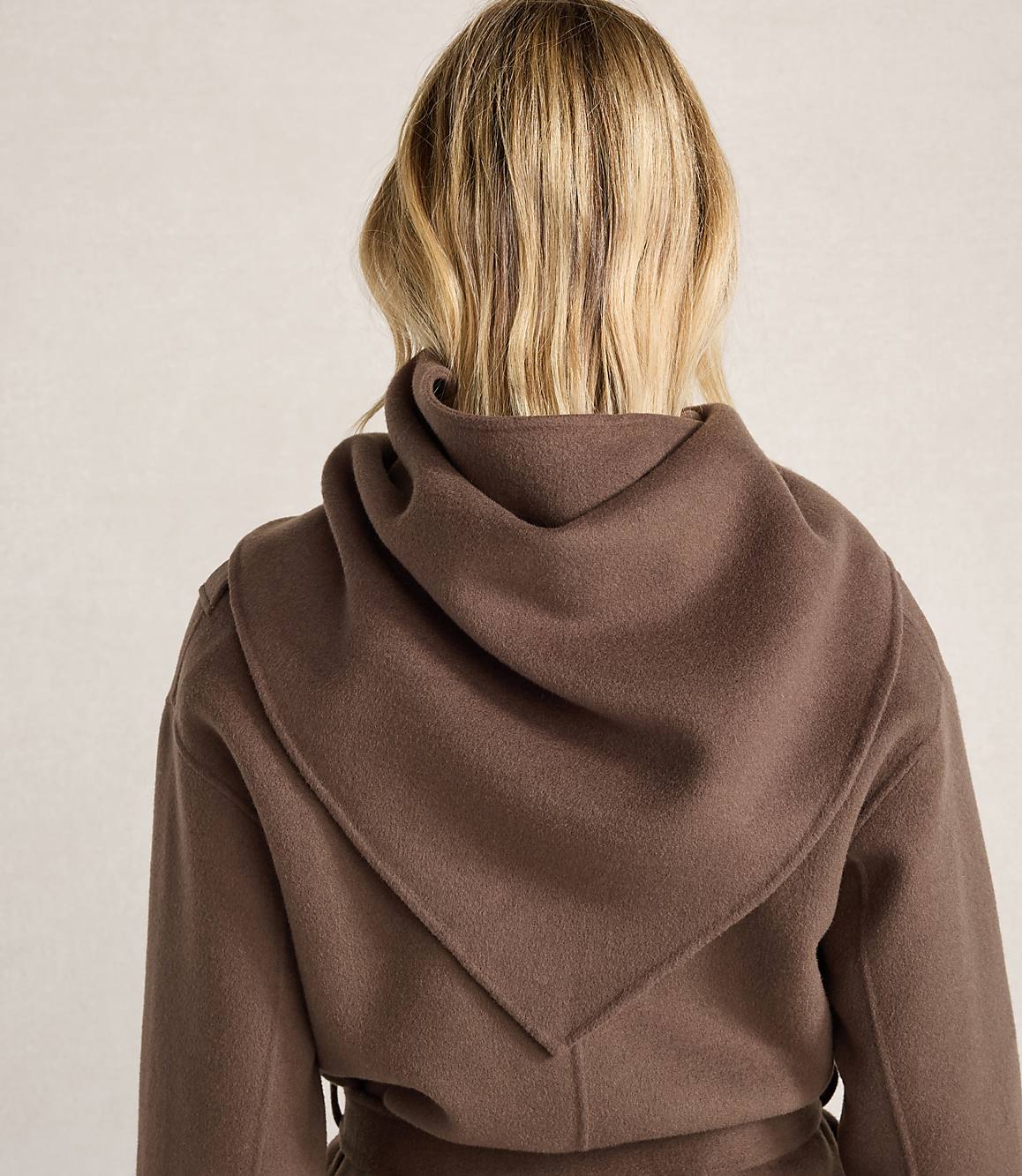 Haven Well Within Wool Blend Midi Coat with Removable Scarf