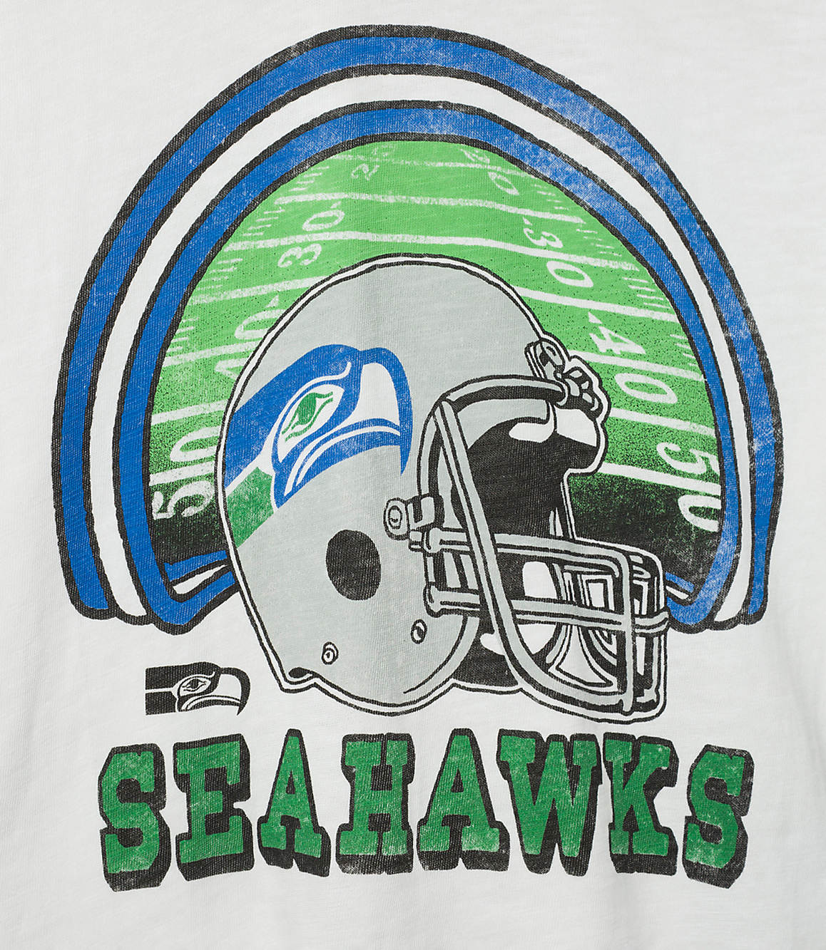 Junk Food Seattle Seahawks Game Time Mock Neck Crop Tee