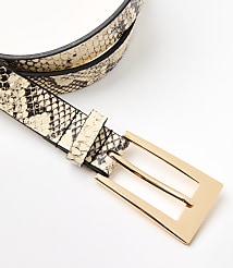 LOFT Versa Snake Print Leather Belt carousel Product Image 2