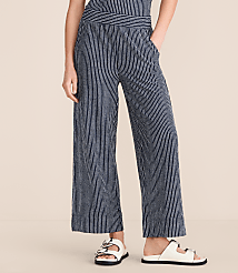 Petite Lou & Grey Striped Wide Leg Crop Pants carousel Product Image 2