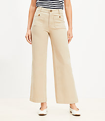 Palmer Wide Leg Crop Pants in Twill carousel Product Image 2