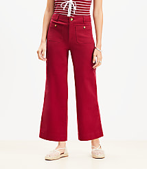 Palmer Wide Leg Crop Pants in Twill carousel Product Image 2
