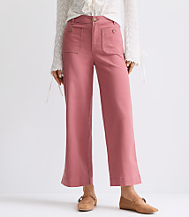 Palmer Wide Leg Crop Pants in Twill carousel Product Image 2
