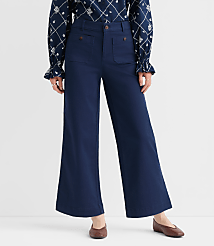 Palmer Wide Leg Crop Pants in Twill carousel Product Image 3