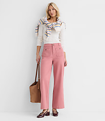 Palmer Wide Leg Crop Pants in Twill carousel Product Image 1