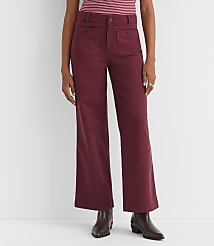 Palmer Wide Leg Crop Pants in Twill carousel Product Image 2